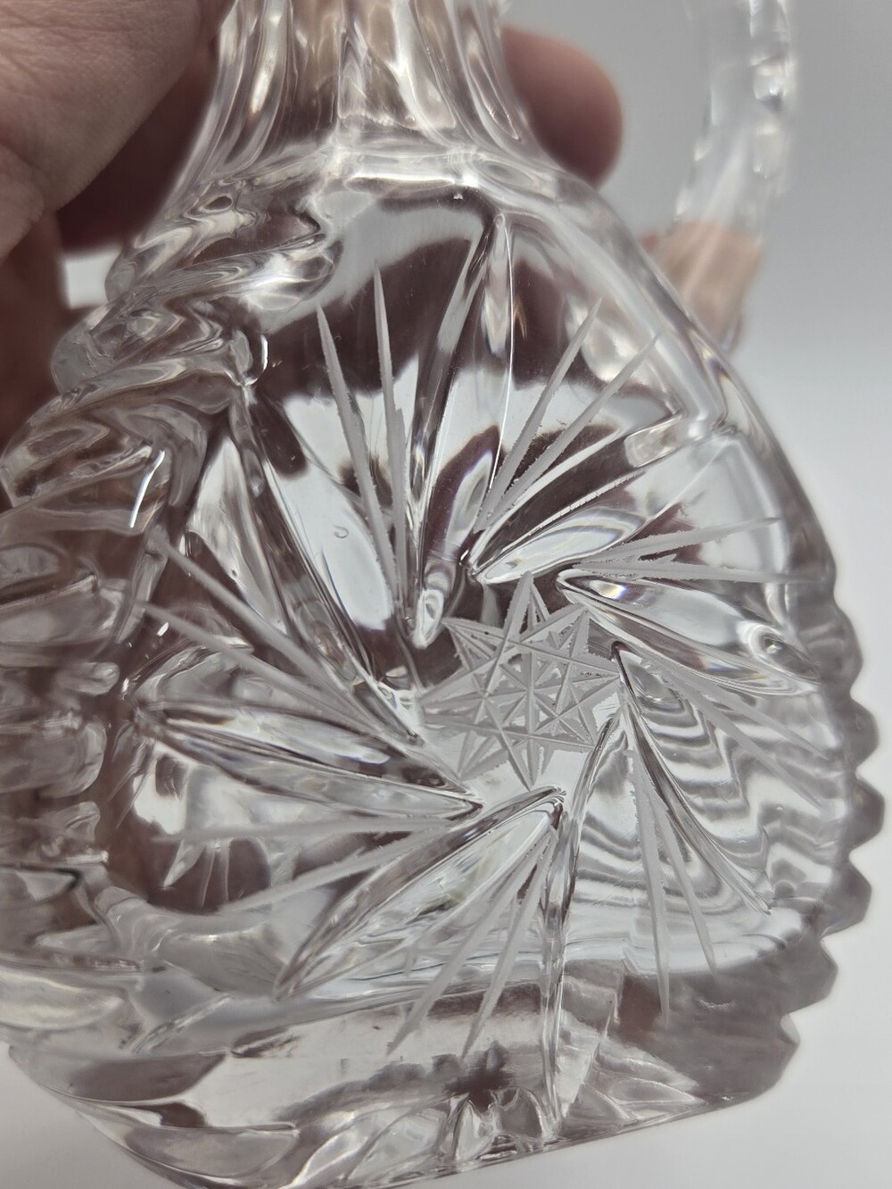 Echt Bleikristall 24% Lead Crystal Cruet Oil Dispenser From Germany - Picture 3 of 7